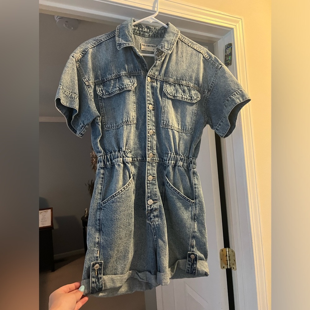 Free People Jean Romper